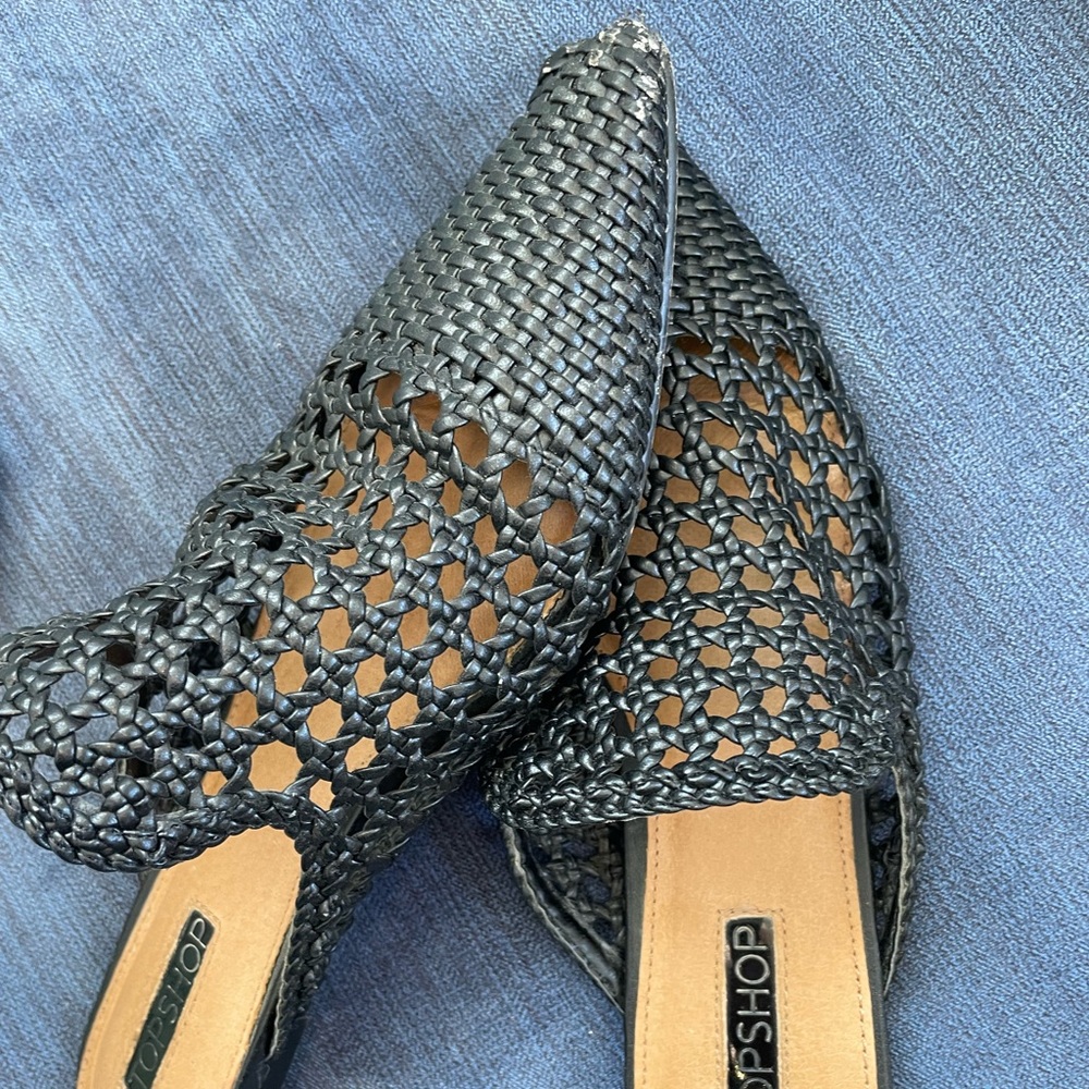 Topshop black slides